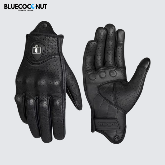 Nightstrike Black Riding Gloves