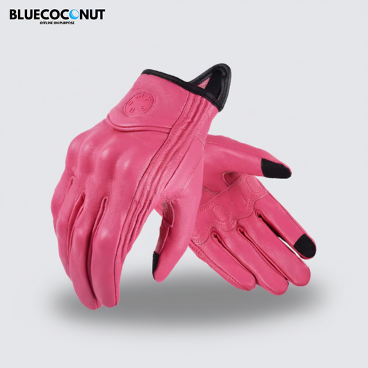 Blaze Pink Goatskin Riding Gloves – Limited Edition