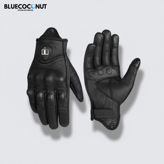 Nightstrike Black Riding Gloves
